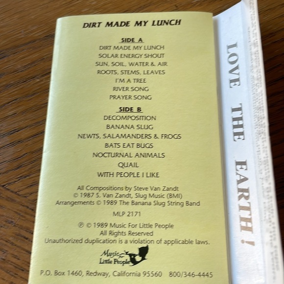 Banana Slug String Band Dirt Made My Lunch Cassette Tape - Picture 3 of 7